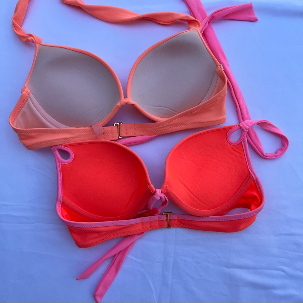 Victoria’s Secret swimwear pink bombshell bikini top bundle 34 B - Picture 5 of 6